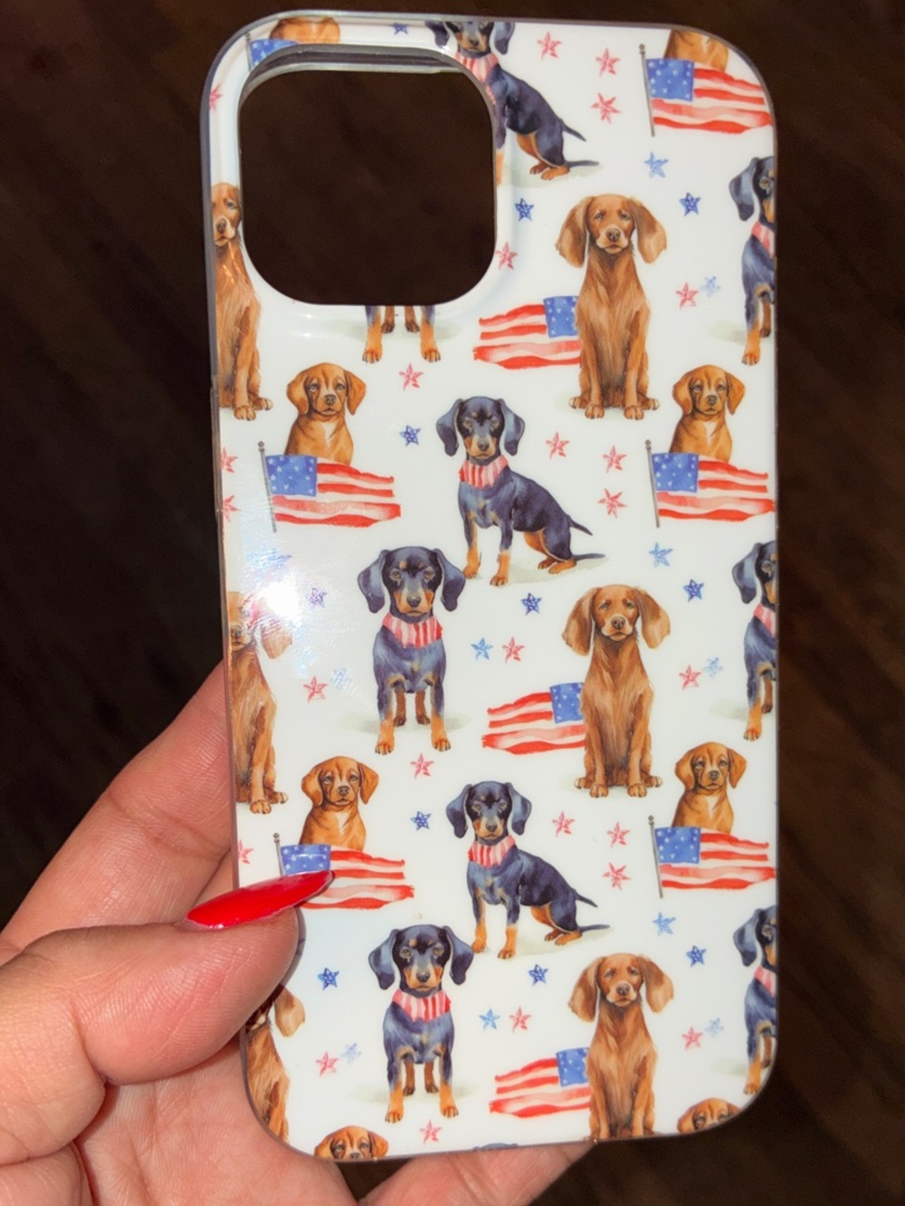 Patriotic Dachshund Phone Case - White